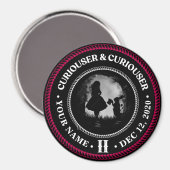 不思議の国のアリス、カリウザー、陽気なメダリオン マグネット (正面/裏面)