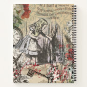 不思議の国のアリス カーテン クラシックアート ノートブック (裏面)