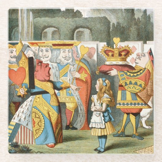 不思議の国のアリス ガラスコースター (正面)