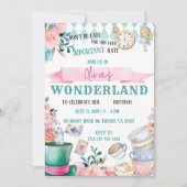 不思議の国のアリス　ガールズバースデー　ご招待状 招待状 (正面)