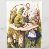 不思議の国のアリス、キャタピラー スクラップブック ペーパー (正面)