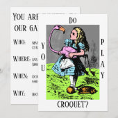 不思議の国のアリス 「クロケットをするかい？」 誘う 招待状 (正面/裏面)