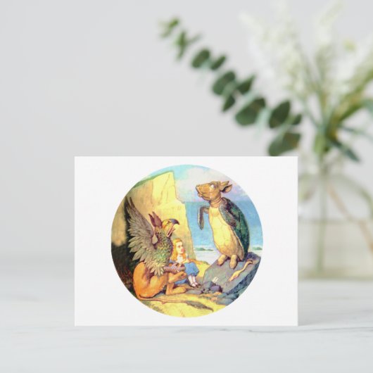 不思議の国のアリス、グリフォンとにせウミガメ ポストカード (スタンド正面)