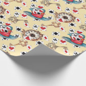 不思議の国のアリス コラージュ クリスマス ギフト ラッピングペーパー (角)