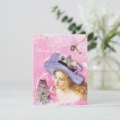 不思議の国のアリス コラージュ 結婚式 保存日 招待状 (スタンド正面)