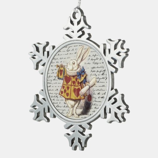 不思議の国のアリス スノーフレークピューターオーナメント (右)