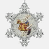 不思議の国のアリス スノーフレークピューターオーナメント (正面)