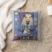 不思議の国のアリス&ダイナ猫かわいい童話 クッション (ブランケット)