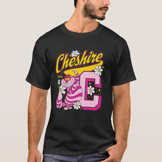不思議の国のアリス - チェシャ猫レターマン Tシャツ (正面)