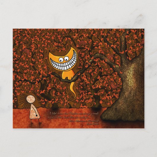 不思議の国のアリス – チェシャ猫 ポストカード (正面)