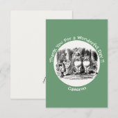 不思議の国のアリス ツイードルダム＆ツイードルディー パーティー サンキューカード (正面/裏面)