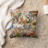 不思議の国のアリス　ティーパーティーのアート クッション (ブランケット)