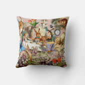 不思議の国のアリス　ティーパーティーのアート クッション (裏面)