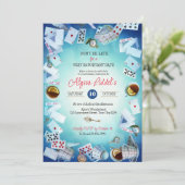 不思議の国のアリス テーマの誕生日招待状 招待状 (スタンド正面)