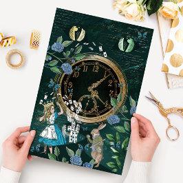 不思議の国のアリス デコパージュ ビンテージ チェシャ猫 薄葉紙