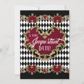 不思議の国のアリス、デートカードを保存 招待状 (正面)