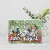 不思議の国のアリス トランプ ハット ウサギ 招待状 (スタンド正面)