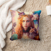 不思議の国のアリス |ドリーお洒落ミー猫好き クッション (ブランケット)