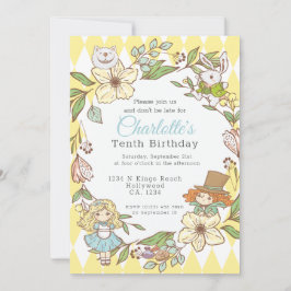 不思議の国のアリス パーソナライズパーティー 招待状