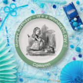 不思議の国のアリス パーティー - アリスと子猫 ペーパープレート (パーティー)