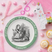 不思議の国のアリス パーティー - アリスと子猫 ペーパープレート (パーティー)