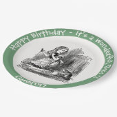 不思議の国のアリス パーティー - アリスと子猫 ペーパープレート (アングル)