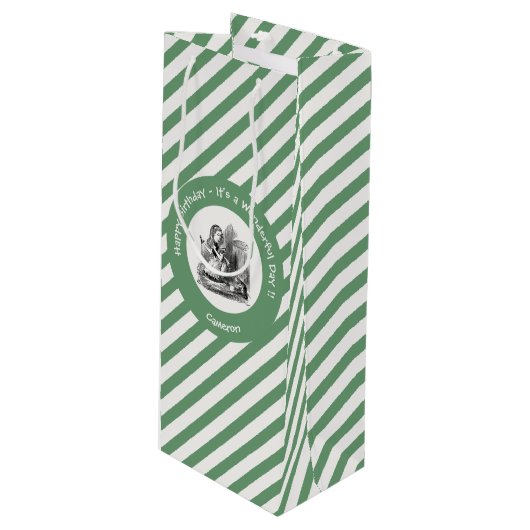 不思議の国のアリス パーティー - アリスと子猫 ワインギフトバッグ (正面アングル)