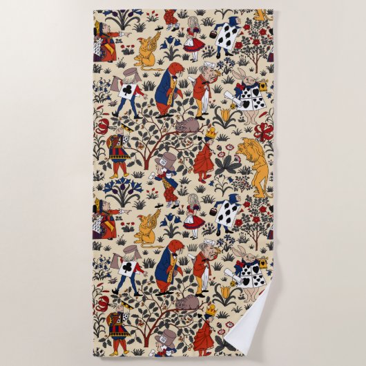 不思議の国のアリス ビーチタオル (正面)