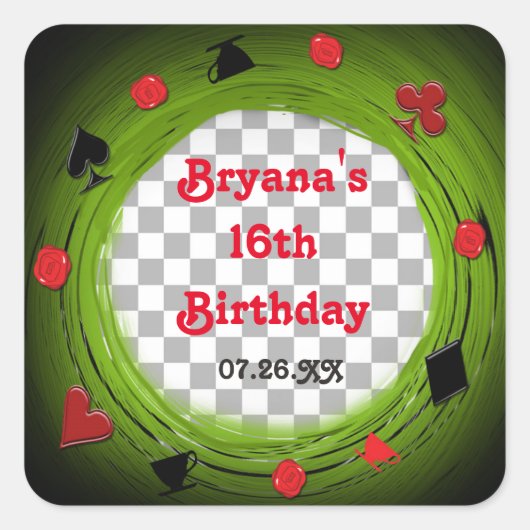 不思議の国のアリス ファンタジー 紅茶パーティー スワール ステッカー (正面)