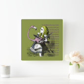 不思議の国のアリス |フラミンゴクロケー スクエア壁時計 (ホーム)