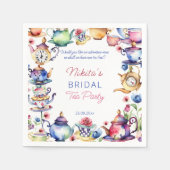 不思議の国のアリス ブライダルシャワー ティーパーティー スタンダードカクテルナプキン (正面)