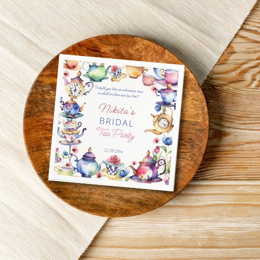 不思議の国のアリス ブライダルシャワー ティーパーティー スタンダードカクテルナプキン