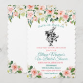 不思議の国のアリス ブライダルシャワー 招待状 (正面/裏面)