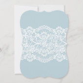 不思議の国のアリス ブライダルシャワー 招待状 青 (裏面)