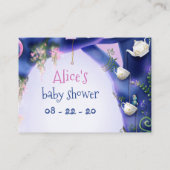 不思議の国のアリス、ベビーのための本、赤ちゃんシャワー エンクロージャーカード (裏面)