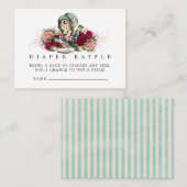 不思議の国のアリス ベビーシャワー おむつくじ エンクロージャーカード (正面/裏面)