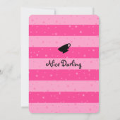 不思議の国のアリス ベビーシャワー 招待状 | ピンク (裏面)