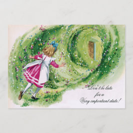 不思議の国のアリス ベビーシャワー 遅刻厳禁 招待状