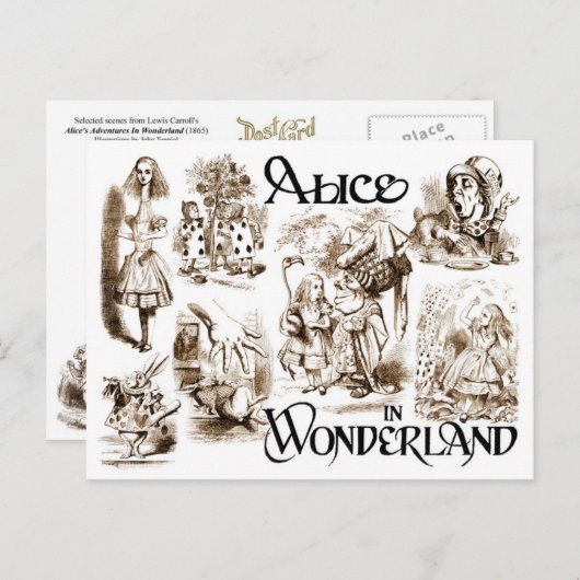 不思議の国のアリス ポストカード (正面/裏面)