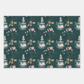 不思議の国のアリス　マッドハッター　コラージュ　デコパージュ ラッピングペーパーシート (正面)