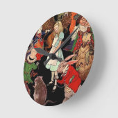 不思議の国のアリス ラウンド壁時計 (傾斜)