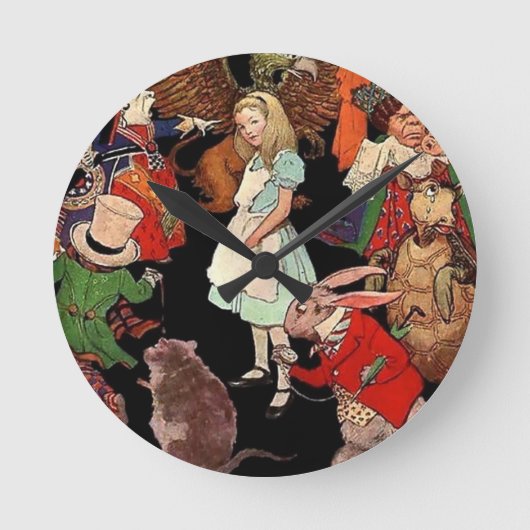 不思議の国のアリス ラウンド壁時計 (正面)