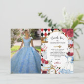 不思議の国のアリス ローズ バースデー ティーパーティー 写真 サンキューカード (スタンド正面)