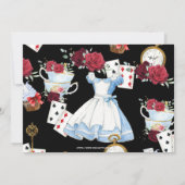 不思議の国のアリス ローズ バースデー ティーパーティー 写真 サンキューカード (裏面)