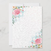 不思議の国のアリス ワンデーーランド 誕生日 ファンシー ティーパーティー 招待状 (裏面)