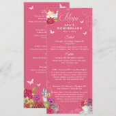 不思議の国のアリス ヴィブラント フローラル パーティ メニュー 招待状 (正面/裏面)