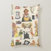 不思議の国のアリス、ヴィンテージビクトリアン紙 アクセントクッション (正面(垂直))