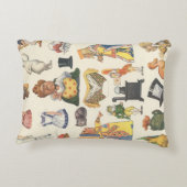 不思議の国のアリス、ヴィンテージビクトリアン紙 アクセントクッション (裏面)