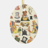 不思議の国のアリス、ヴィンテージビクトリアン紙 セラミックオーナメント (裏面)