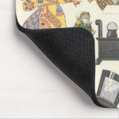 不思議の国のアリス、ヴィンテージビクトリアン紙 マウスパッド (コーナー)